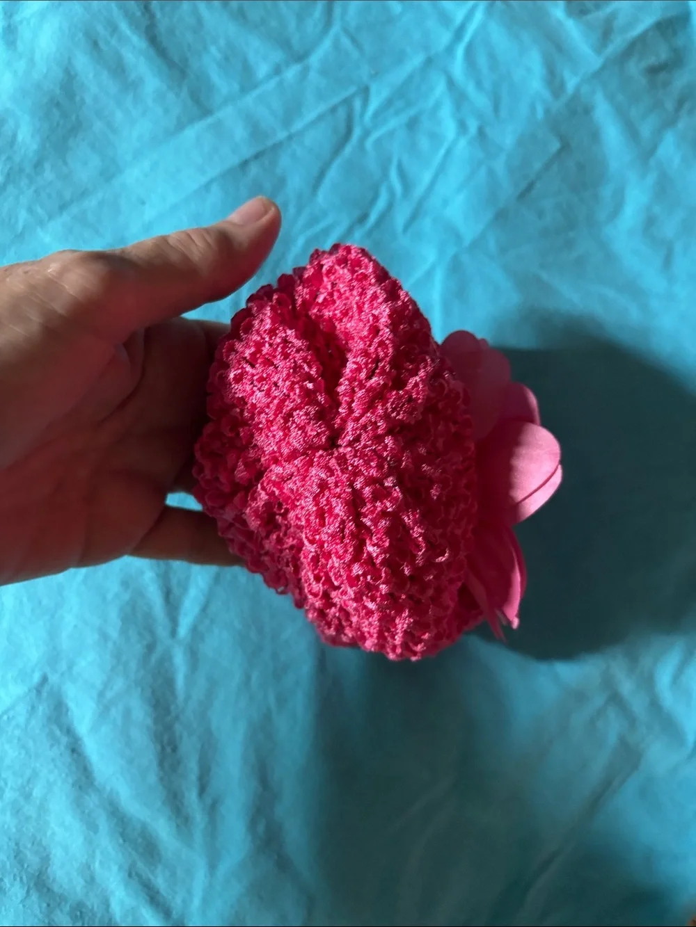 Pink Flower Crochet Baby Beanie - Pack of 2